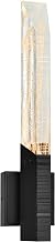CWI Lighting Petra Integrated LED 22in Sand Black Indoor-Outdoor Wall Light with Handcrafted Glass for Bedroom, Living Room, Front Porch