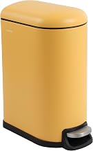 happimess Roland Mini 2.6 Gal Step Trash Can Soft-Close, Daffodil Yellow