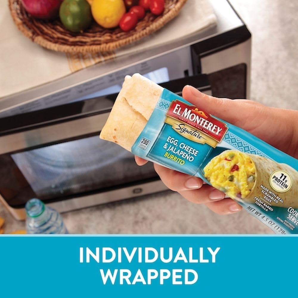 Ruiz Jalapeno Egg and Cheese Burrito by Uncle Rays – 4.5 Ounce (Pack of 24), Pack of 24