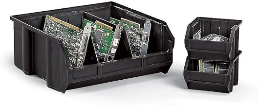 Quantum Conductive Ultra Bin - 8-1/4 X11x7" - Black - Lot of 6