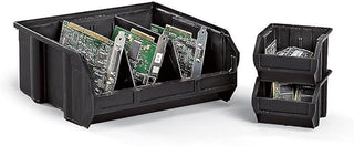 Quantum Conductive Ultra Bin - 8-1/4 X11x7" - Black - Lot of 6