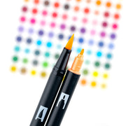 Dual Brush Pen Art Markers by Tombow – 1 Count (Pack of 6), Plastic, Nylon, Just Peachy, Model 56239