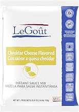 LeGout Cheddar Cheese Instant Sauce Mix Made with Real Cheddar Cheese, Colors from Natural Sources, No added MSG, 0g Trans Fat, 25.4 oz, Pack of 8