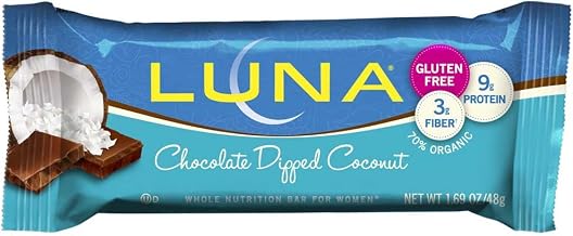Luna Chocolate Dipped Coconut Nutrition Snack Bar, 1.7 Ounce -- 240 per case.