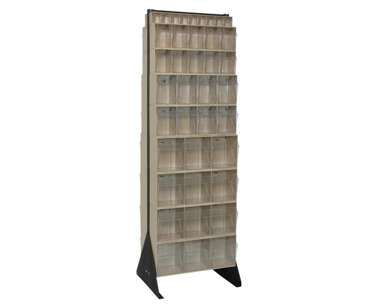QUANTUM STORAGE SYSTEMS One Size / 72 Drawers Tip Out Bin Stand Ivory / Black Open Storage Bins