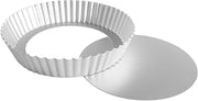 Fat Daddio's PFT-102 Round Fluted Tart Pan, 10 x 2 Inch