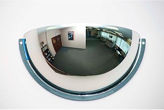 Global Industrial Half Dome Impact-Resistant Acrylic Mirror, 18" Dia