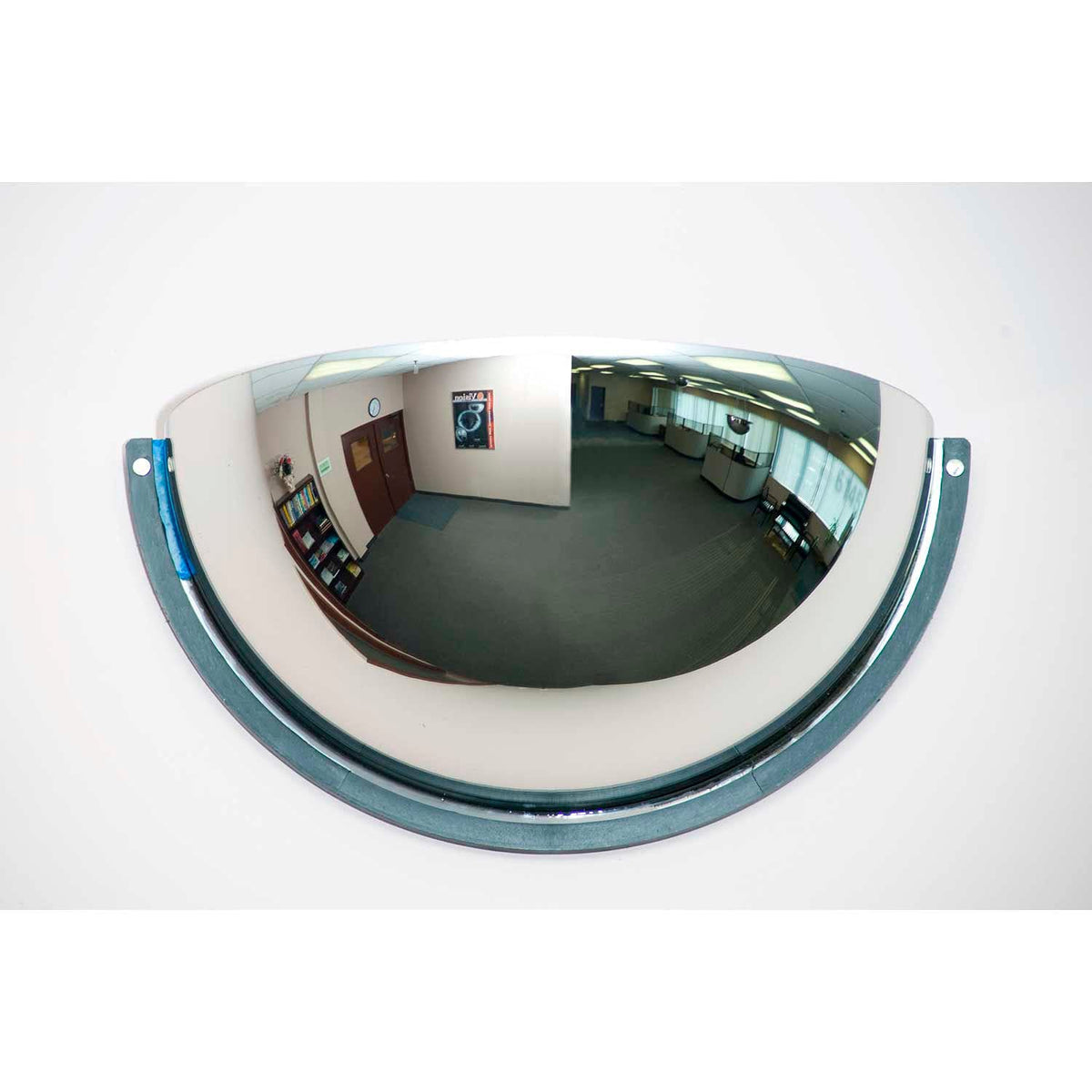 Half Dome Impact-Resistant Acrylic Mirror by Global Industrial – 29"L x 15"W x 12"H, Acrylic, Silver, Model DPB2612 (NR490310)