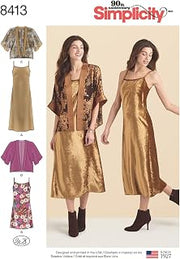 Simplicity Patterns US8413H5 Misses' Slip Dress in Two Lengths & Kimono Pattern, H5 (6-8-10-12-14)