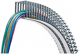 Panduit FL12X12LG-A Open Finger Slotted Flexible Wiring Duct, Light Gray
