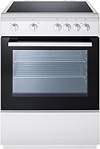 Summit 24” Electric Range White - CLRE24WH | Smooth Top, 2.4 cu.ft. Oven. ADA Compliant, Four Burners