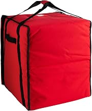 Cambro Nylon Insulated Premium Pizza Bag, Food Delivery Bag Holds (10) 18" Pizza Boxes Red GBPP1018-521