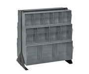 QUANTUM STORAGE SYSTEMS 28" H x 24" W x 21" D / 24 Drawers Tip Out Bin Stand Gray / Gray Standing Shelf Units