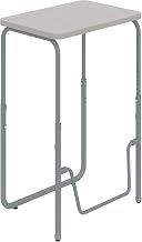 Safco Products AlphaBetter 2.0 Height – Adjustable Student Desk with Swinging Footrest Bar, Sit to Stand, 29”-43”, Pebble Gray