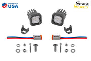 SSC1 White SAE/DOT Fog Standard LED Pod (pair) by Diode Dynamics – SAE Fog, Amber Backlight, Model DD6847P