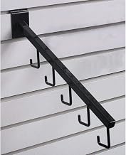 Slatwall Waterfall Faceout with 5 Hooks, Black