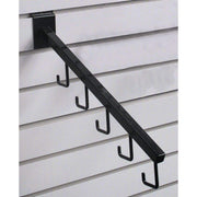 Slatwall Waterfall Faceout with 5 Hooks by Retail Resource – Metal, Model SSW5HB