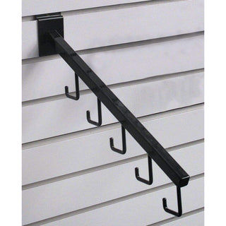 Slatwall Waterfall Faceout with 5 Hooks by Retail Resource – Metal, Model SSW5HB