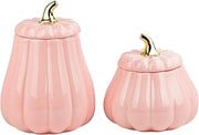 10 Strawberry Street Pumpkin Patch Graduated Gourd Canister Set, Pink