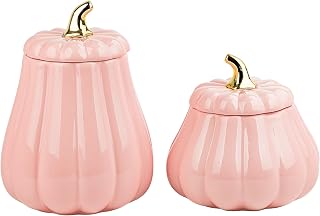 10 Strawberry Street Pumpkin Patch Graduated Gourd Canister Set, Pink