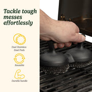 Power Scour Grill Brush | Heavy Duty Grill Brush for Cleaning BBQs | Stainless Steel Brush | for Use on Electric or Gas Grills by Cuisinart – Taille unique, Black, Model CCB505EU