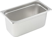 Winco 9 qt 6" Silver 1/3 Size Stainless Steel Steam Table Pan (Set of 24)