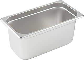 Winco 6" Silver 1/3 Size Metal Steam Table Pan (Set of 24)