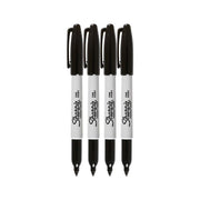 Sharpie 1 Count (Pack of 4) / Black / Permanent,Unique,Fine Permanent Markers