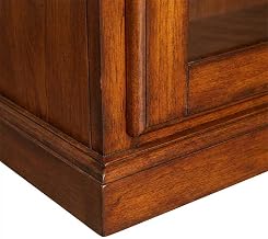 FurniFact Medium Brown Gun Slanted Base Cabinet, 12-unit storage, durable wood and veneer, stylish design for firearm organization