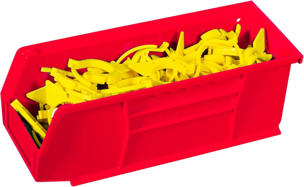 30224 AkroBins Plastic Storage Bins by Akro-Mils – 11-Inch x 4-Inch x 4-Inch, 20.0 pounds, Plastic, Red, Pack of 12