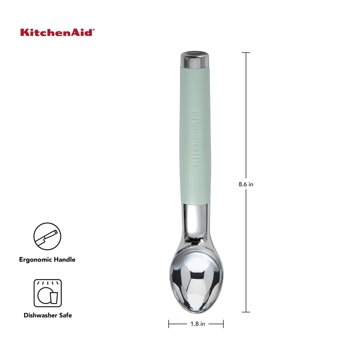KitchenAid Pistachio / One Size (Pack of 12) / Scoop Ice Cream Scoops