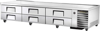 True S/S 110"W 6-Drawer Refrigerated Chef Base