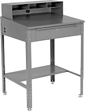 Global Industrial Sloped Shop Desk, 34-1/2"W x 30" D x 38" - 42-1/2"H, Gray