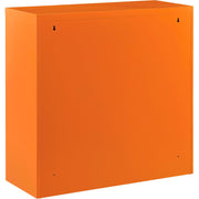 Emergency Preparedness Cabinet with Locking Recessed by Global Industrial – 12"L x 30"W x 30"H, Steel, Orange, Model 298684
