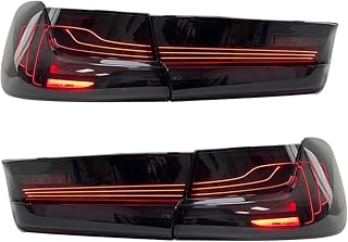 Car Rear Lights Compatible with BMW 3 Series G20 G28 G80 M3 Tail Lights 2019 2020 2021 2022 Modified CSL Styling LED Taillight Assembly(Smoked Set)