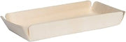 PacknWood 210BBT90 - Paper lined Wooden Tray - Unfinished Wooden Tray - Biodegradable wood Tray for Serving - Kraft Tray Wood for Kitchen and party Accessories 8.2 x 4.1 x 1.1in - 360 pcs
