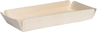PacknWood 210BBT90 - Paper lined Wooden Tray - Unfinished Wooden Tray - Biodegradable wood Tray for Serving - Kraft Tray Wood for Kitchen and party Accessories 8.2 x 4.1 x 1.1in - 360 pcs