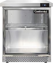 Continental Refrigerator SWF27-GD-FB Single Section Work Top Freezer 27" W, Glass Door & Front Breathing