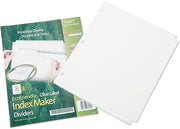 AbilityOne Index Divider Makers, 8-Tab, 5 Set Pack, White 7530-01-600-6982: Package, 8 Item(s)