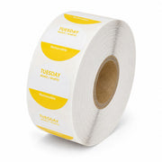 Tuesday Removable Day of the Week Labels by Glownary – 1 Inch Diameter, Paper, Yellow and White, Pack of 1000, Model 322u513b