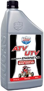 Lucas Oil 10720 Semi-Synthetic SAE 10W-40 ATV Engine Oil - 1 Quart (Pack of 6)