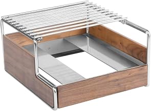 Cal-Mil 3712-49 Mid-Century Butane Stove Holder, 7.25" Height, 14.25" Width, 12.75" Length, Chrome