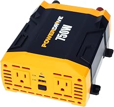 PowerDrive PWD750 750 Watt Power Inverter -12v DC to 110v AC Car Converter with 2 USB Ports and 2 AC Outlets