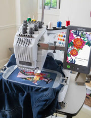 Entrepreneur PR680W 6 Needle Multi Embroidery Machine by Brother – Plastic Stainless Steel, White, Model SAPR6BOOK