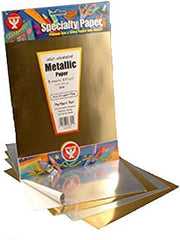 Hygloss Products Metallic Foil Paper - Great for Arts and Crafts, Classroom Activities and Artists - Self-Adhesive - 8.5" x 11" - Gold - 5 Sheets