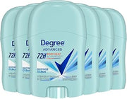 Degree Advanced Antiperspirant Deodorant, Shower Clean 6-Pack – Travel Deodorant for Women, 72H Protection, 0.5 Oz Ea