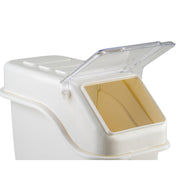 Winco 5 Gallon / Shelf Bin / Beige Kitchen Trash Cans