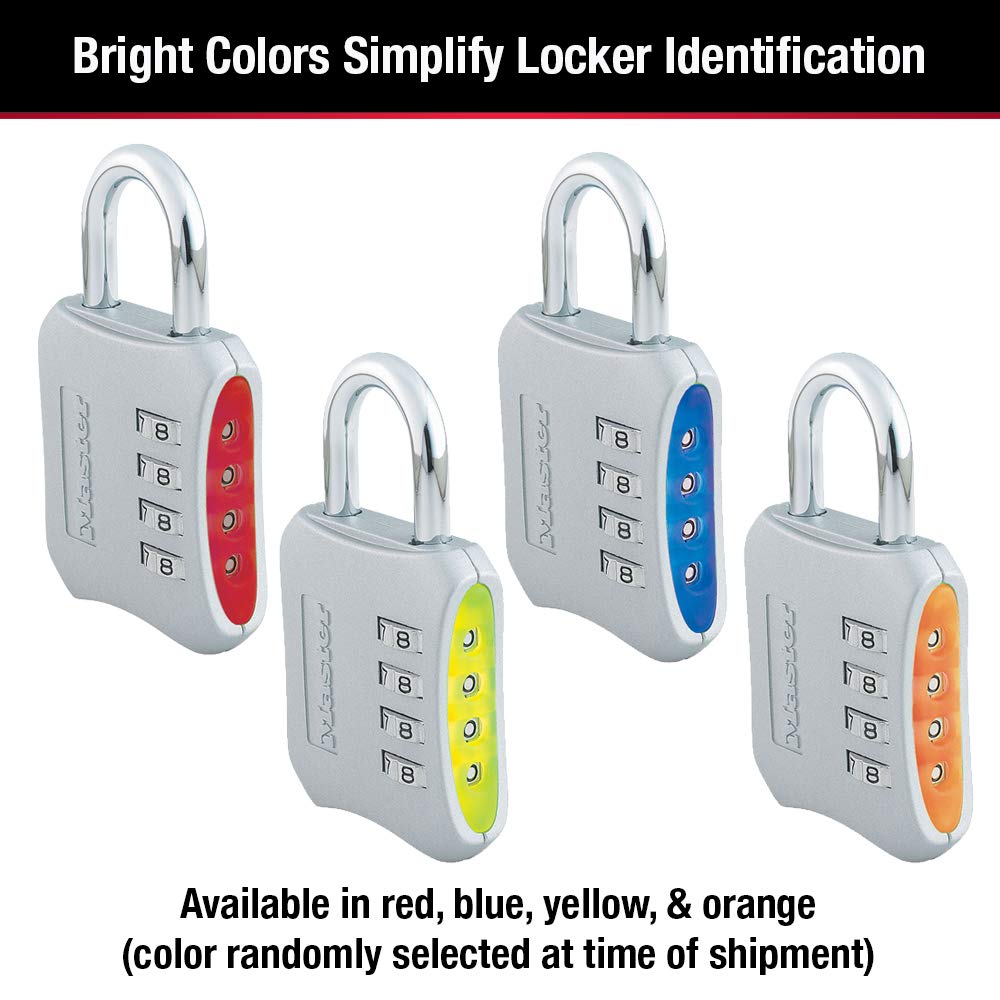 Master Lock Resettable Combination / 1 Pack / Gold Combination Padlocks