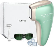 Sapphire Ice Cooling IPL Hair Removal Device, Painless At-Home Permanent Hair Remover for Women Men, 5 Levels 2 Modes for Full Body Use