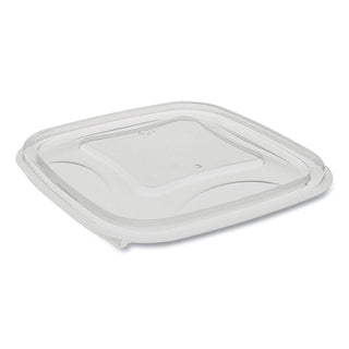 Pactiv Evergreen EarthChoice Square Recycled Bowl Flat Lid, 5.5 x 5.5 x 0.75, Clear, Plastic, 504/Carton